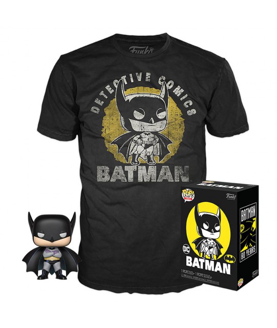DC Comics POP! & Tee Box Batman Sun Faded Exclusive